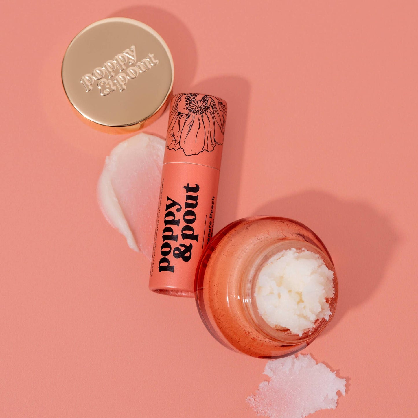 Poppy & Pout - Lip Care Duo, Pomegranate Peach